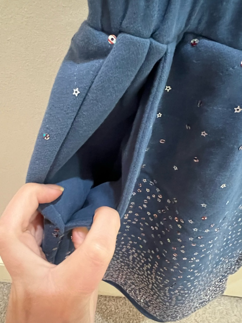 Queen of Sparkles Sequined Navy Short Set - Picture 7 of 7